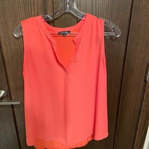 Coral color Sleeveless Women's Top, Med, Papermoon